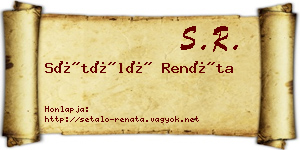Sétáló Renáta névjegykártya