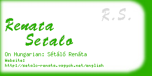 renata setalo business card