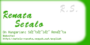 renata setalo business card